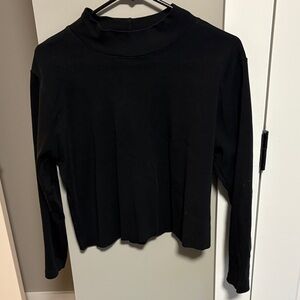 Vintage Black Long Sleeve Women's Top